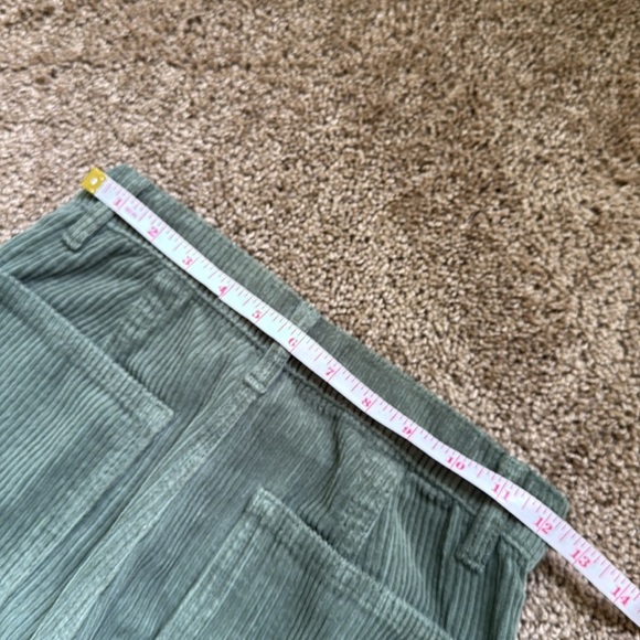 Reformation Peyton High Rise Bootcut Corduroy Pants Patch Pocket Green - Picture 7 of 8